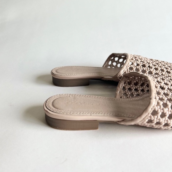 ASOS Shoes Cream Patent Leather Weaving Mules size 6 - Picture 3 of 13